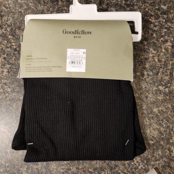 NIP - Men's Textured Thermal Black Shirt - Various Sizes - Goodfellow & Co. - Picture 5 of 5